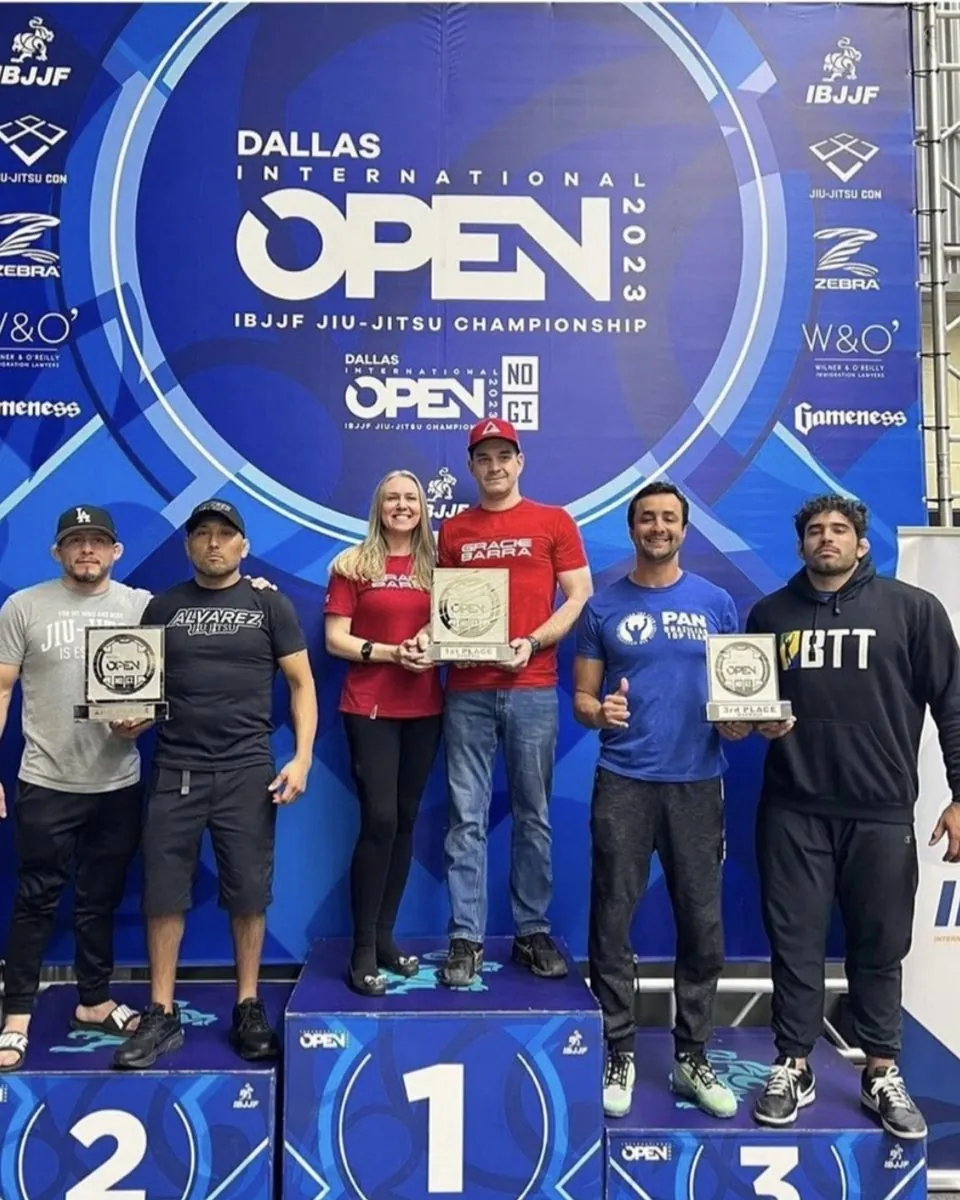 Gracie Barra on the podium at the Dallas International Open 2023