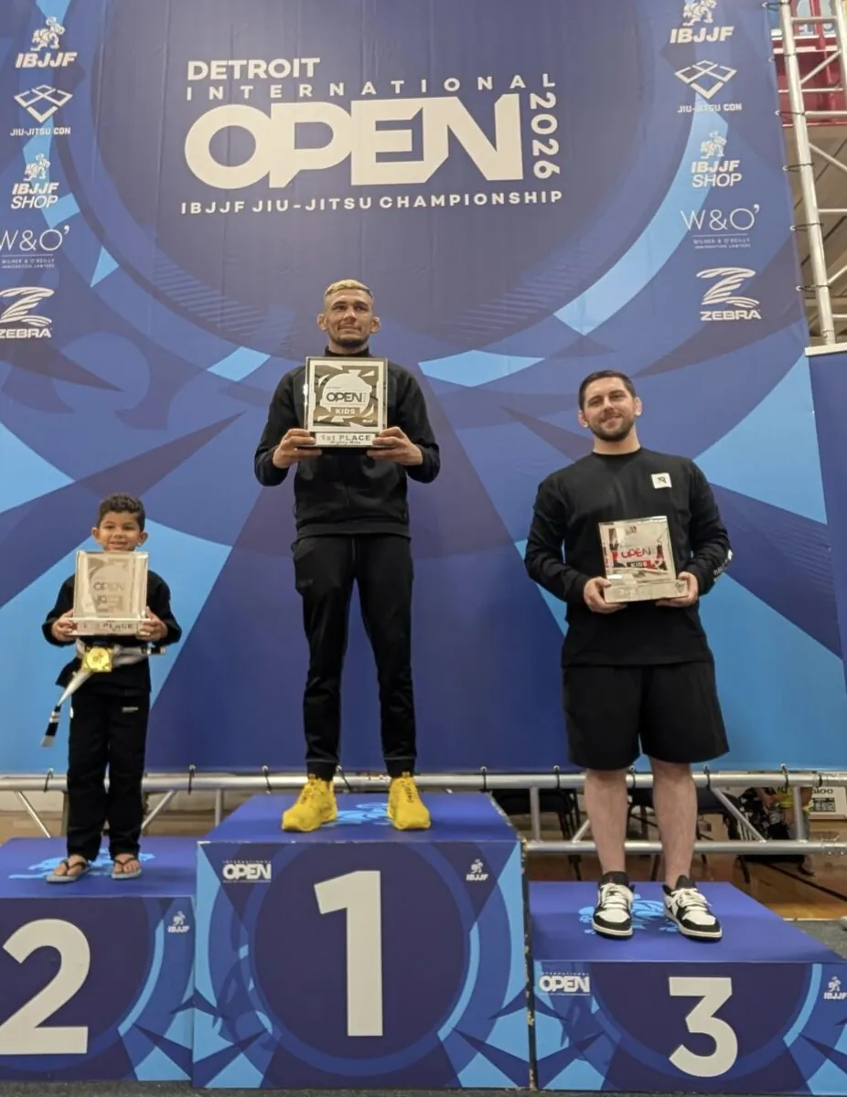 Gracie Barra on the podium at the Detroit International Open