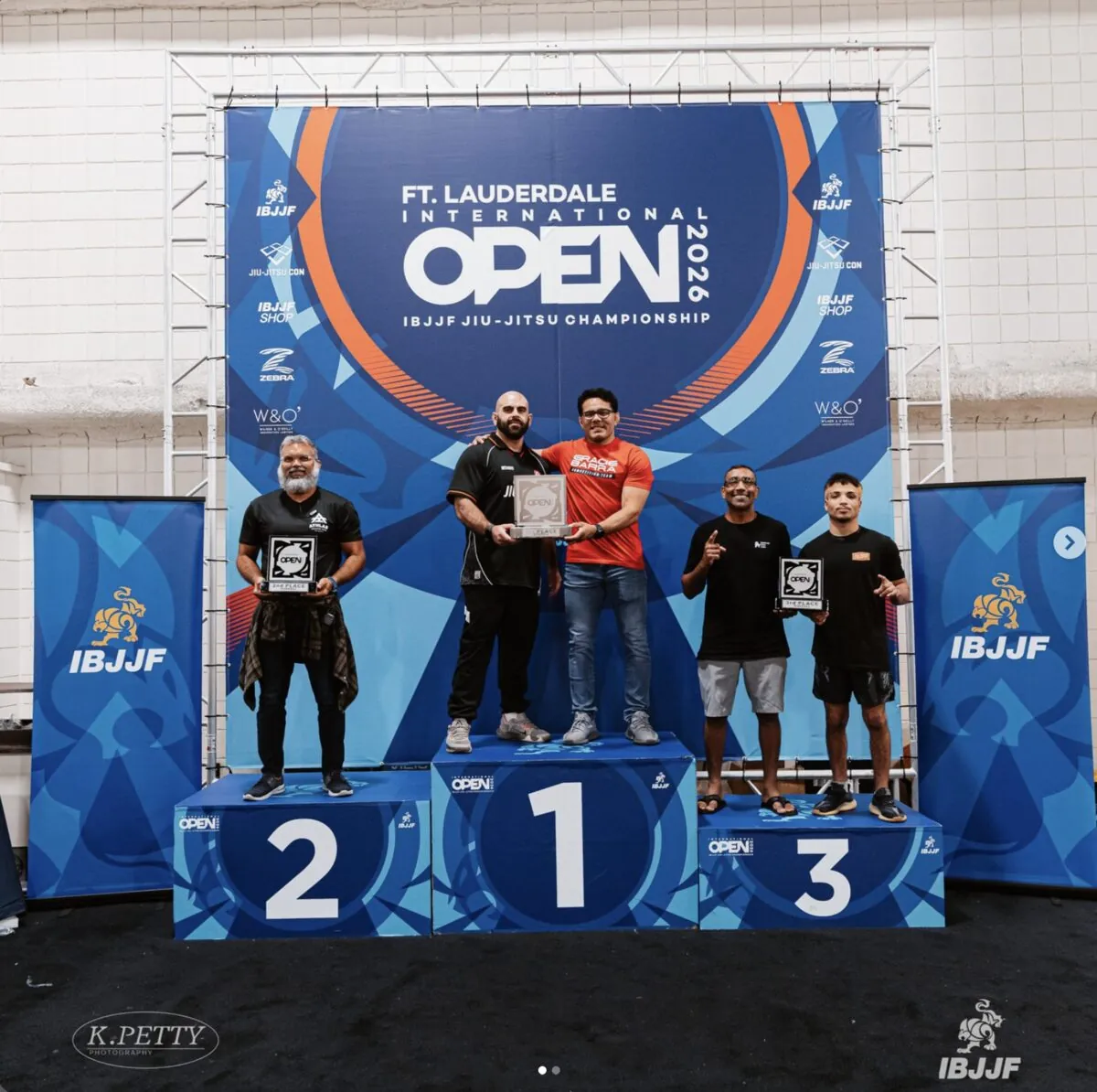 Gracie Barra on the podium at the Ft. Lauderdale International Open
