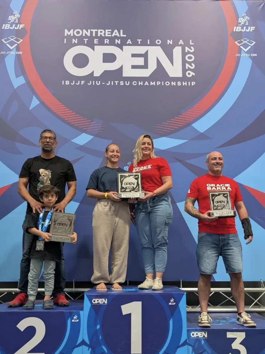 Gracie Barra on the podium at the Montreal International Open 2026
