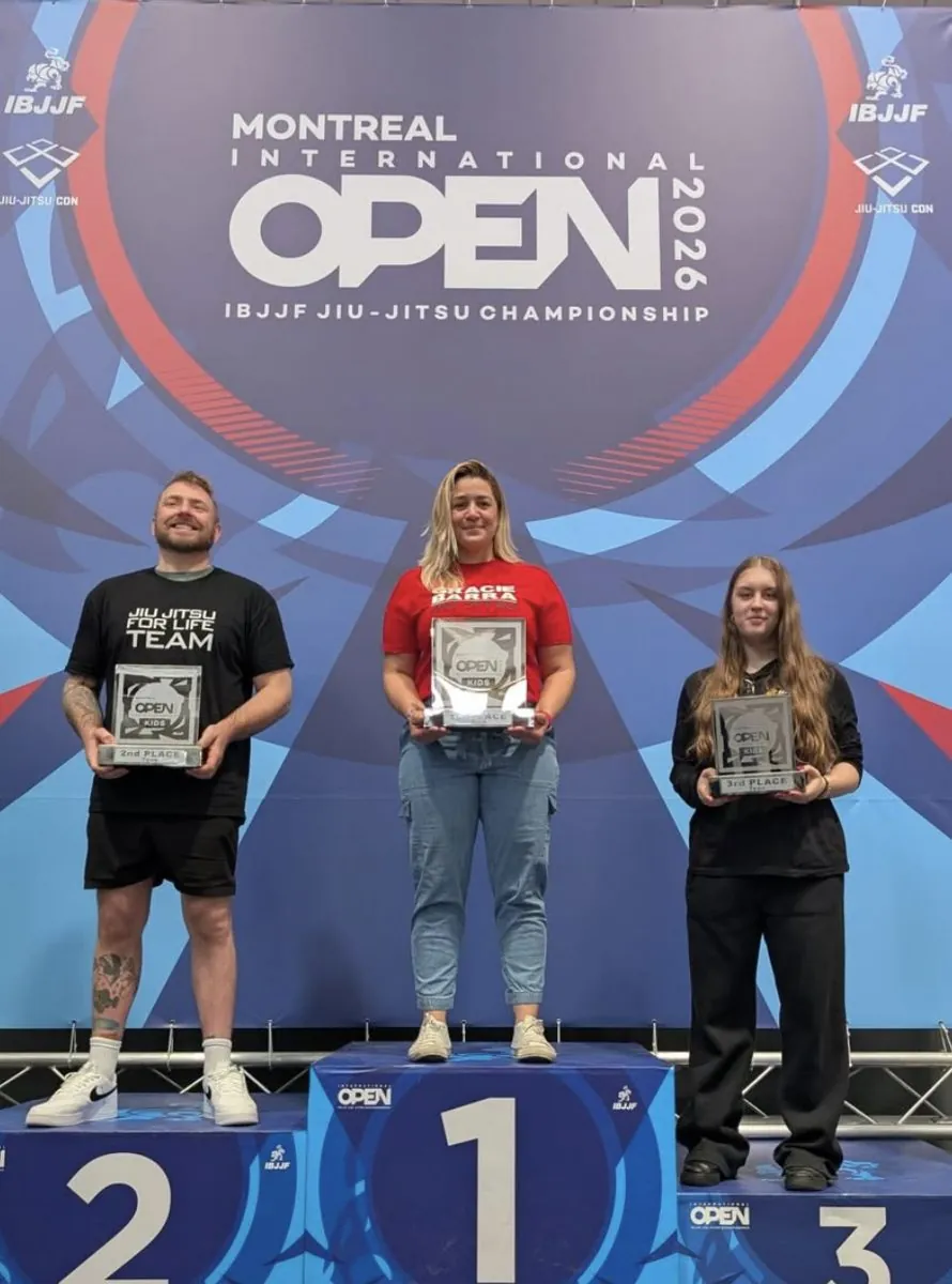 Gracie Barra on the podium at the Montreal International Open 2026