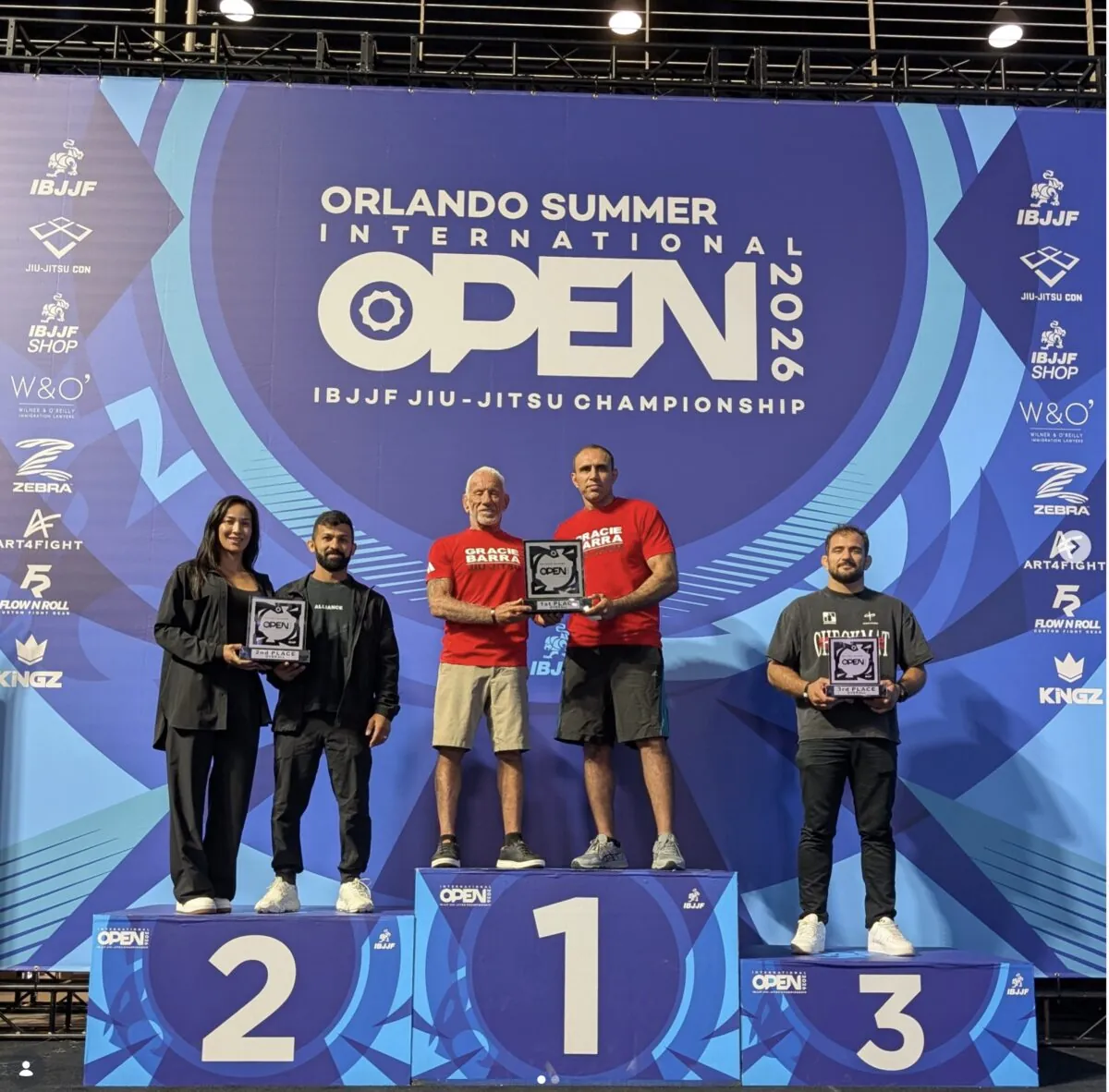 Gracie Barra on the podium at the Orlando Summer International Open