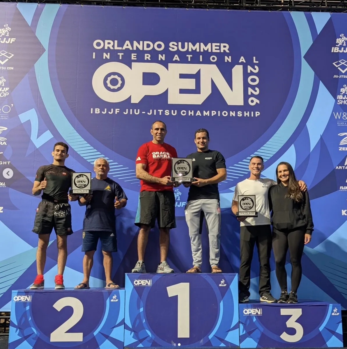 Gracie Barra on the podium at the Orlando Summer International Open