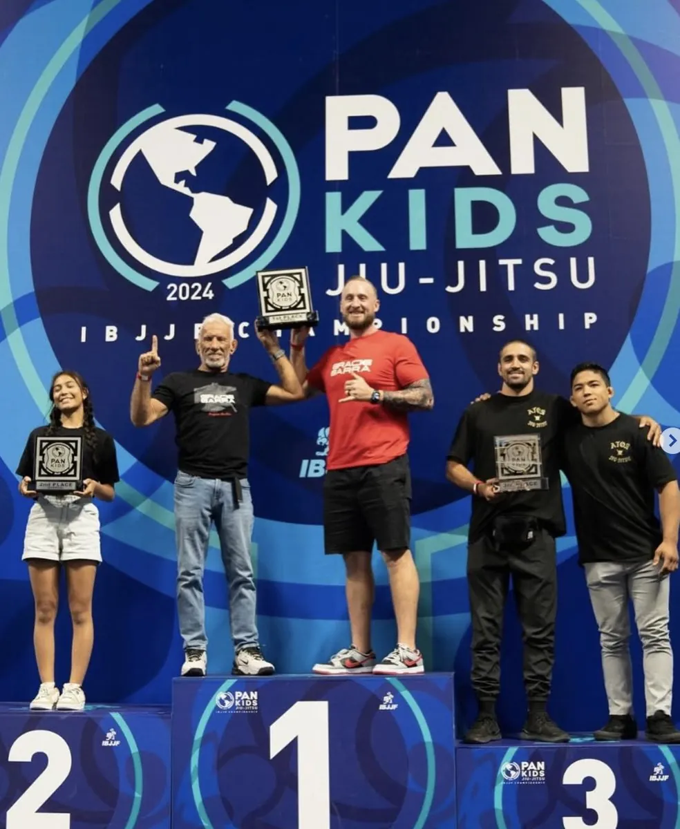 Gracie Barra on the podium at Pan Kids 2024