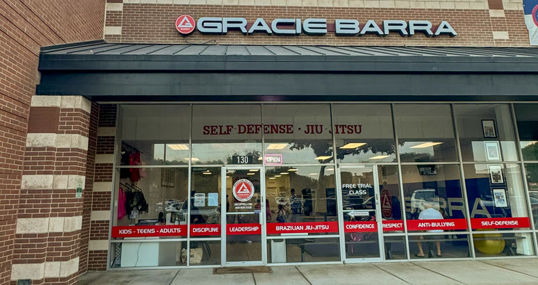 Gracie Barra Coppell storefront at 110 W Sandy Lake Rd, Suite 130